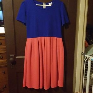 Color blocked LulaRoe Amelia dress Size XL